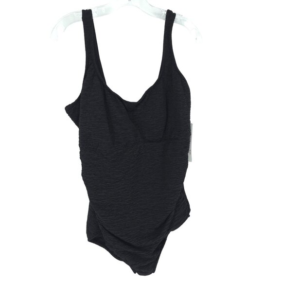 Penbrooke Bathing Suit Krinkle HydroShaper Tummy Control Lining Modest Comfy - Picture 1 of 16